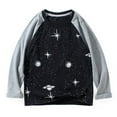 thumbnail image 1 of NAISIBABY Boys T Shirts with Long Sleeve, Crewneck Fashion Graphic Cotton Fall Causal Raglan Tops Black 8T, 1 of 7