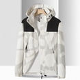 thumbnail image 1 of NAISIBABY Boys Windbreak Jacket, Color Block Long Sleeve Zip Up Kids Hooded Casual Coat White 7-9T, 1 of 7