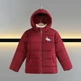 thumbnail image 1 of NAISIBABY Boys Winter Quilted Coat, Warm Thicken Zip Up Dinosaur Hooded 2025 Fashion Quilted Jackets Outwear Red 4T, 1 of 9