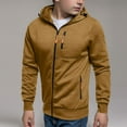thumbnail image 1 of NAISIBABY Boys Zip Up Hoodies, Fall Winter Long Sleeve Loose Fit Kids Fashion Hooded Sweatshirt Jacket Brown 14T, 1 of 9