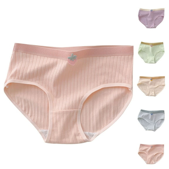 NAISIBABY Brief for Girls, Breathable Super Soft Stretch Cotton Underwear Pink 9-16T