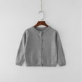 thumbnail image 1 of NAISIBABY Cardigan Sweater for Boys Girls, Buttons Long Sleeve Knitted Kids Basic Solid Clothes Gray 1-2T, 1 of 3