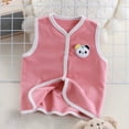 thumbnail image 1 of NAISIBABY Children's Vest jacket, Soft Thermal Sleeveless Cute Graphic Buttons Casual Fleece Coat Pink 1T, 1 of 4
