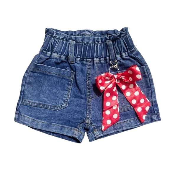 NAISIBABY Denim Shorts for Girls Size 7, High Rise Fashion Stretch with Pockets Casual Summer Jean Shorts (1-8T)