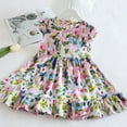 thumbnail image 1 of NAISIBABY Floral Dress for Girls, Ruffles Casual Cute Sleeveless Summer Sweet Flowy Dress White 10-11T, 1 of 3