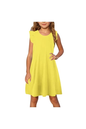 Yellow Fit Flare Dress