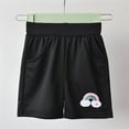 thumbnail image 1 of NAISIBABY Girls Active Shorts, Elastic Waist Loose Comfy Rainbow Prints Summer Terry Shorts Black 5-6T, 1 of 3