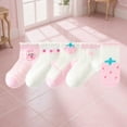 thumbnail image 1 of NAISIBABY Girls Ankle Socks 5-Pack, Non Slip Cute Stretch Breathable Toddler Cotton Athletic Socks Pink 3T, 1 of 3