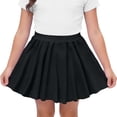 thumbnail image 1 of NAISIBABY Girls Athletic Skirt, Mesh Tiered A-Line High Rise Kids Dance Pleatd Mini Skirt Black Size 12, 1 of 7