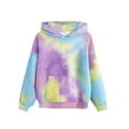 thumbnail image 1 of NAISIBABY Girls Boys Hoodie, Tie Dye Gradient Long Sleeve Hooded Pullover Sweatshirt with Pocket Yellow 4-5T, 1 of 2