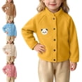 thumbnail image 1 of NAISIBABY Girls Cardigan, Long Sleeved Fuzzy Fleece Thick Warm Button Sweater Beige Size 12M, 1 of 9