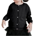 thumbnail image 1 of NAISIBABY Girls Cardigan Sweater, Button Up Hollow Out Long Sleeve Kids Casual Knitted Tops Black 2-3T, 1 of 6