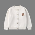 thumbnail image 1 of NAISIBABY Girls Cardigan Sweater, School Uniforms Long Sleeve Knit Buttons Kids Casual Fashion Outwear White 5T, 1 of 3