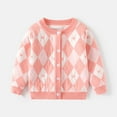 NAISIBABY Girls Cardigan Sweaters, Cute Knit Long Sleeve Crewneck