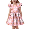 thumbnail image 1 of NAISIBABY Girls Casual Dresses, Ruffles Sleeveless Crewneck Cute Prints Summer Fashion Flowy Play Dresses Pink Size 12, 1 of 7