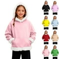 thumbnail image 1 of NAISIBABY Girls Christmas Hoodie (5-15T), with Pocket Long Sleeve Plush Warm Fashion Festival Hooded Sweatshirt Pink 10T, 1 of 5