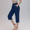 thumbnail image 1 of NAISIBABY Girls Cropped Sweatpants, Active Fit Elastic Waist Workout Running Yoga Pants with Pockets Navy 12-13T, 1 of 8