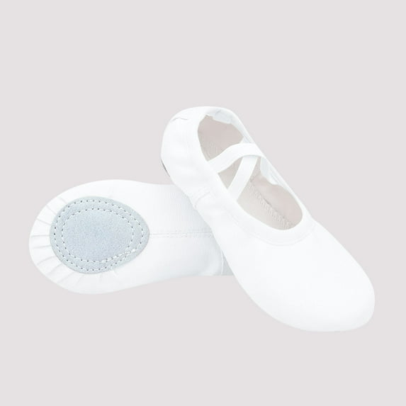 NAISIBABY Girls Dance Shoes, Non-slip Soft Fitness Split Sole Yoga Ballet Flat Shoes White