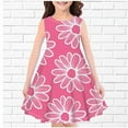 thumbnail image 1 of NAISIBABY Girls Dresses, Crew Neck New Prints Sleeveless Summer Sundress Green 4-14 T, 1 of 3