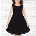 thumbnail image 1 of NAISIBABY Girls Dresses, Crew Neck Sleeveless New Prints Summer Sundress Black 4-14 T, 1 of 3