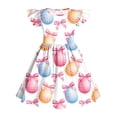 thumbnail image 1 of NAISIBABY Girls Easter Dresses, Summer Casual Crewneck Ruffles Sleeve Kids Flare Flowy Dresses Multicolor Size 14, 1 of 7