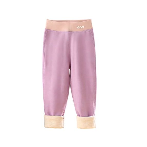 NAISIBABY Girls' Fall Winter Fleece Lined Leggings Warm Casual Comfortable Pants Lounge Bottoms Size 4T