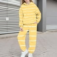 thumbnail image 1 of NAISIBABY Girls Fleece Hoodie and Sweatpants Sets 2-Piece, Kids Pullover Sweatshirt & Jogger Pants Outfit Yellow 6T, 1 of 5