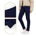 thumbnail image 1 of NAISIBABY Girls Fleece Leggings, Winter Thicken Elastic Waist Stretch Casual Warm Tights Pants Navy 5T, 1 of 9