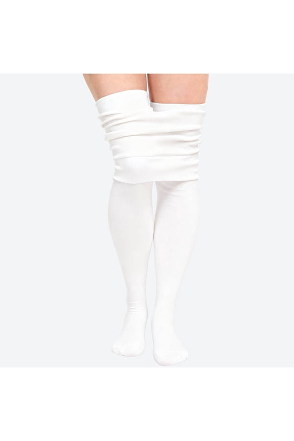 Girls Fleece Lined Tights, High Waisted Winter Thermal Stretchy Dance Stockings Footed Pantyhose White 6T