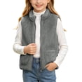 thumbnail image 1 of NAISIBABY Girls Fleece Vest,Zip-Up Mock Neck Stand Collar Sleeveless Jacket Warm Outerwear with Pockets Size 14, 1 of 8