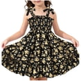 thumbnail image 1 of NAISIBABY Girls Floral Dresses, Bow Strap Flare Flowy Cute Spring Summer Casual Smock Sundress Yellow Size 5, 1 of 8