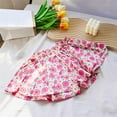 thumbnail image 1 of NAISIBABY Girls Floral Prints Shorts, A-Frame Elastic Waist Pleated Summer Causal Cute Shorts Pink 5-6T, 1 of 3
