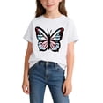 thumbnail image 1 of NAISIBABY Girls Graphic T-Shirt, Soft Cotton Crewneck Short Sleeve Kids Summer Fashion Tee White 8T, 1 of 5