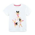 thumbnail image 1 of NAISIBABY Girls Graphic Tee 6-7, Cotton Short Sleeve Crew Neck Casual Pullover T-Shirt White, 1 of 6