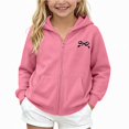 thumbnail image 1 of NAISIBABY Girls Hooded Sweatshirt – Fleece-Lined Long Sleeve Casual Zip-Up Jacket Pink Size 7, 1 of 8