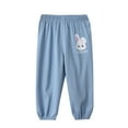 thumbnail image 1 of NAISIBABY Girls Jeans, Comfy Prints Elastic Waist Kids Casual Pants Light Blue 7T, 1 of 2