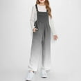 thumbnail image 1 of NAISIBABY Girls Jumpsuits with Bib Pockets, Fleece Warm Soft Loose Adjustable Buttons Strap Fall Winter Overalls Black 6T, 1 of 8