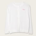 thumbnail image 1 of NAISIBABY Girls Knitted Cardigan, Crew Neck Buttons Lightweight Long Sleeve Comfort Cover Up Sweater White 13T, 1 of 3