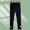 thumbnail image 1 of NAISIBABY Girls Leggings 7-8 T, Elastic Waist Stretchy Cotton Causal Comfortable Thin Pants Black(2-13T), 1 of 6