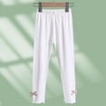 thumbnail image 1 of NAISIBABY Girls Leggings, Elastic Waist Stretchy Cotton Causal Comfortable Thin Pants White 10-12 T, 1 of 6