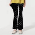 thumbnail image 1 of NAISIBABY Girls Leggings Pants, Elastic Waist Polka Dot Flared Leg Casual Cotton Stretchy Pants Black 12 T, 1 of 4