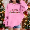 thumbnail image 1 of NAISIBABY Girls Long Sleeve Hoodie, Fall Winter Christmas Graphic Loose Soft Pullover Fashion Hooded Sweatshirt Pink 8T, 1 of 4