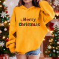 thumbnail image 1 of NAISIBABY Girls Long Sleeve Hoodie, Fall Winter Christmas Graphic Loose Soft Pullover Fashion Hooded Sweatshirt Yellow 5T, 1 of 4