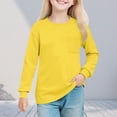 thumbnail image 1 of NAISIBABY Girls Long Sleeve Tops, Pullover Soft Comfy Crew Neck Casual Fashion Spring Fall T Shirt Orange 11T, 1 of 8