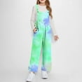 thumbnail image 1 of NAISIBABY Girls Overalls with Bib Pockets, Fleece Warm Adjustable Buttons Strap Soft Loose Fall Winter Jumpsuits Mint Green 6T, 1 of 8