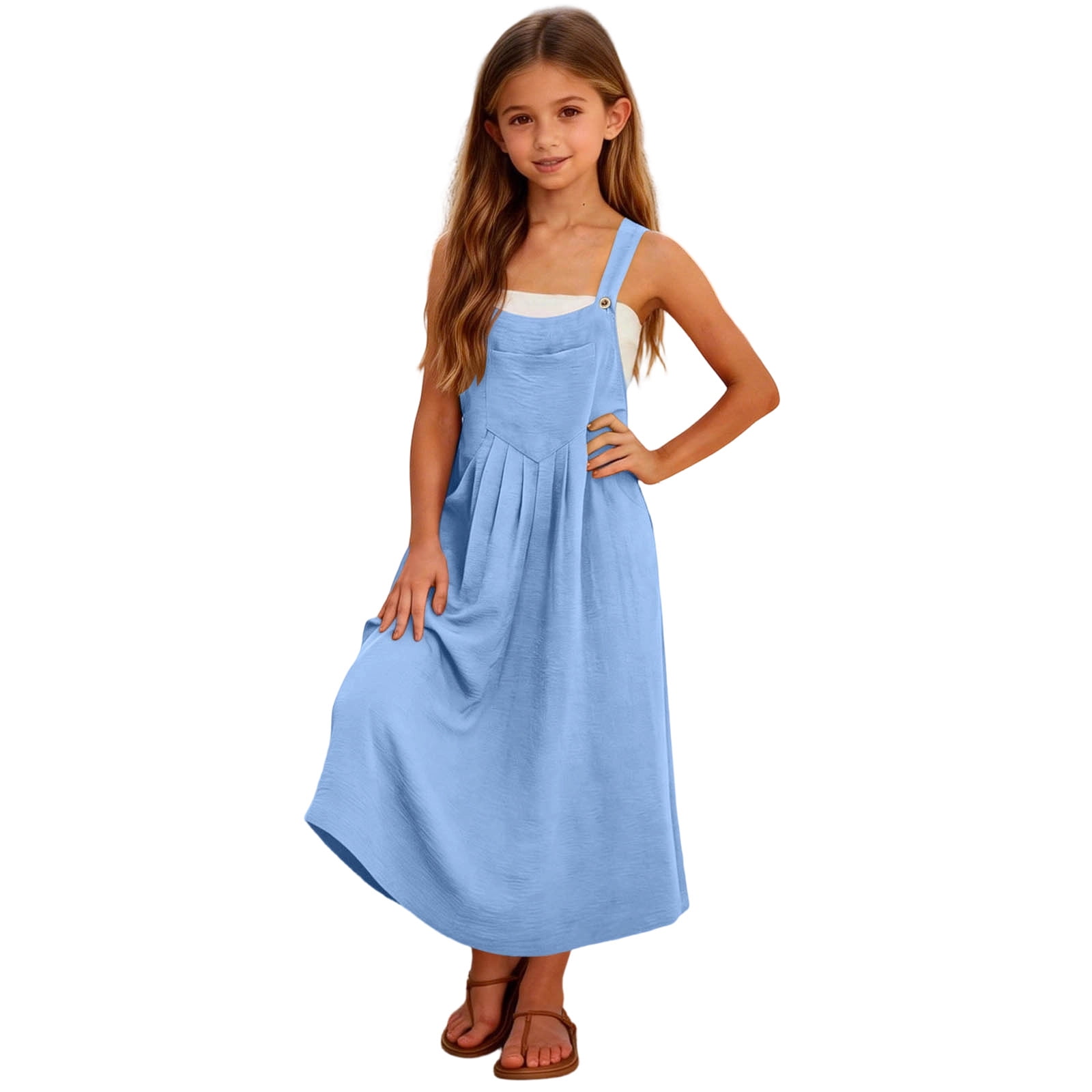pinafore dress blue Kenna Pinafore Dress Multi-Color | Size S