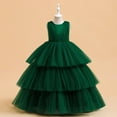 thumbnail image 1 of NAISIBABY Girls Princess Dress, Embroidered Tutu Tulle Elegant Mesh Sleeveless Birthday Wedding Party Formal Dress Green 12T, 1 of 9