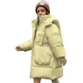 thumbnail image 1 of NAISIBABY Girls Puffer Coat 9T, with Pockets Windproof Hooded Full Zip Up Winter Thicken Warm Snow Quilted Outerwear Green (5-14T), 1 of 8