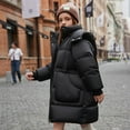 thumbnail image 1 of NAISIBABY Girls Puffer Coat, Windproof Hooded with Pockets Full Zip Up Winter Thicken Warm Snow Quilted Outerwear Black 5T, 1 of 9