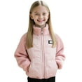 thumbnail image 1 of NAISIBABY Girls Quilted Jacket (1-13T), Zipper Thermal Lined Lightweight Winter Warm Padded Coat with Pockets Pink 10T, 1 of 5
